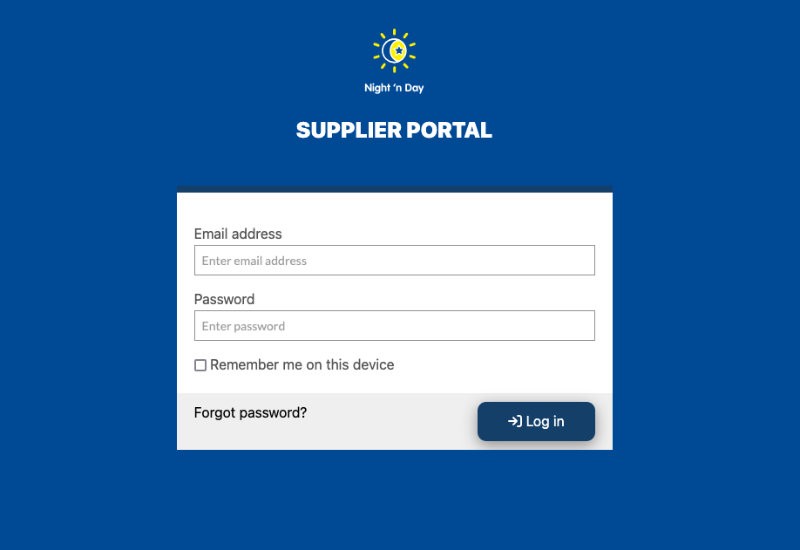 Night 'n Day Supplier Portal